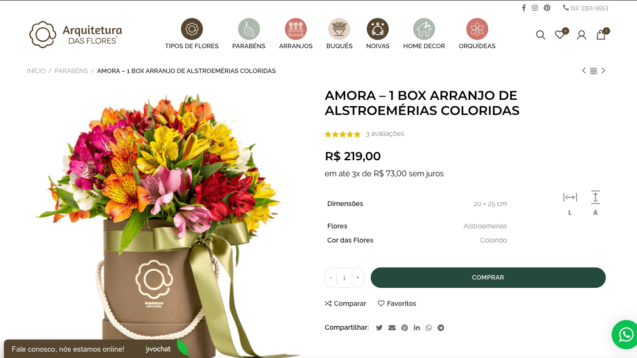 pagina do produto arquitetura das flores desktop uai | DW Digital